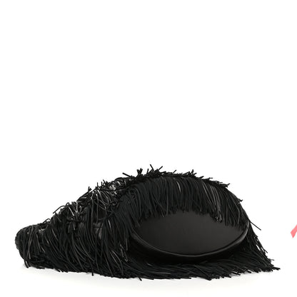 Saint Laurent Calfskin Panier Fringe Tote Black 4 of 11