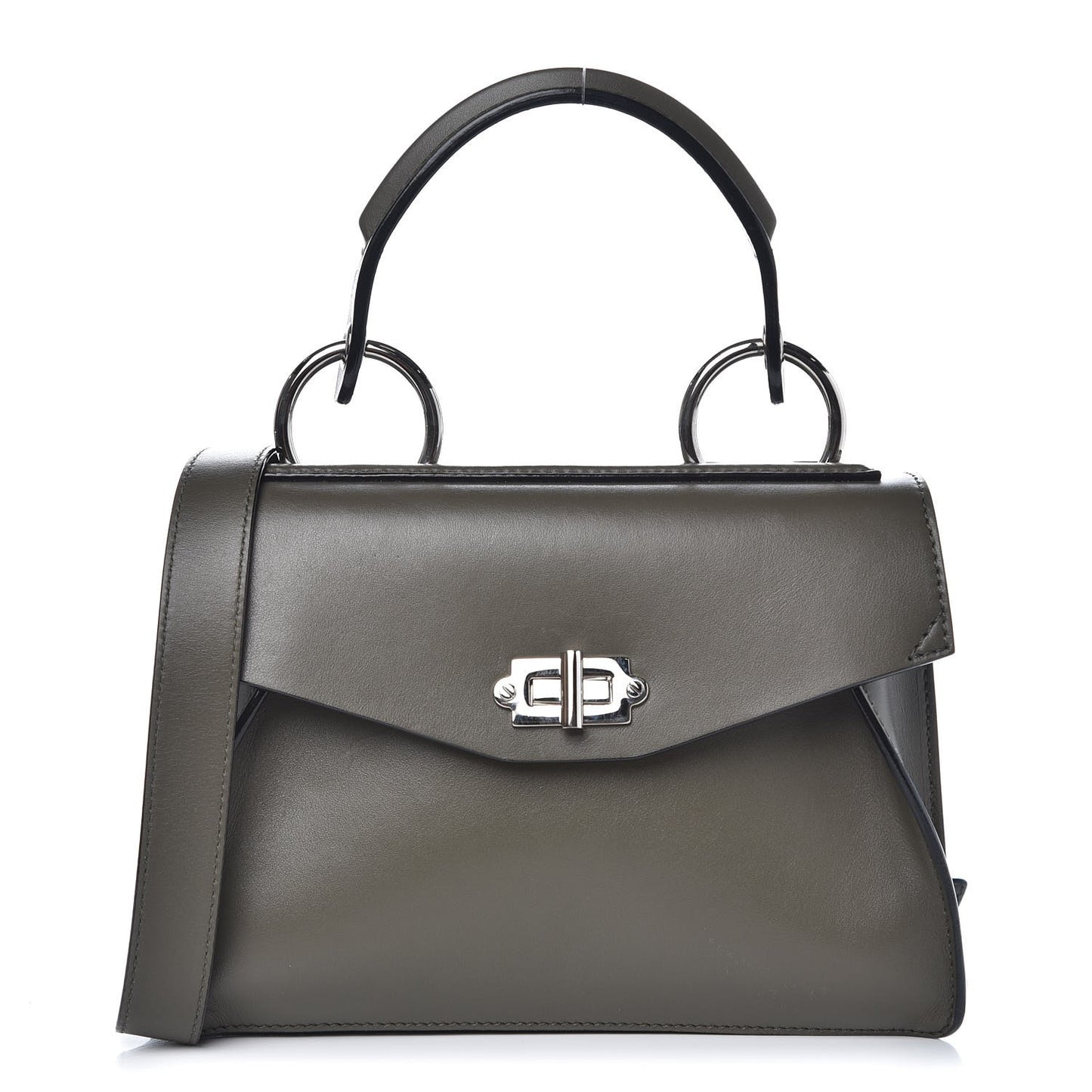 Calfskin Small Hava Top Handle Bag Cypress