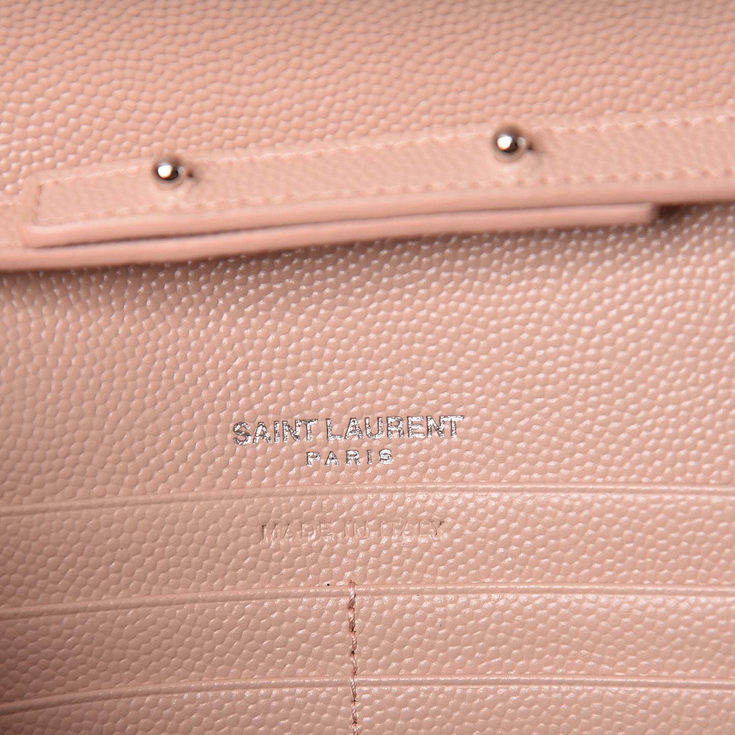 Grain De Poudre Matelasse Chevron Monogram Chain Wallet Pale Pink