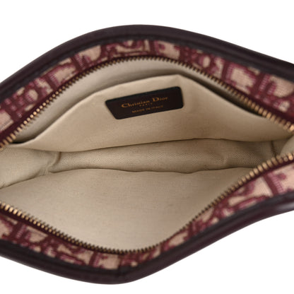 Christian Dior Oblique Diorquake Clutch Burgundy 5 of 10