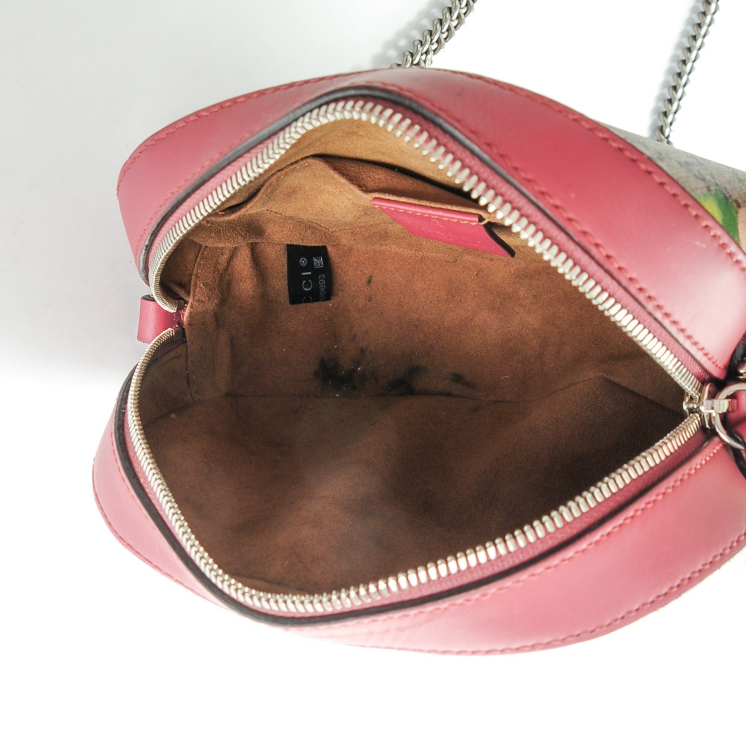 Gucci GG Supreme Monogram Blooms Mini Chain Shoulder Bag Beige Multicolor Dry Rose 5 of 8