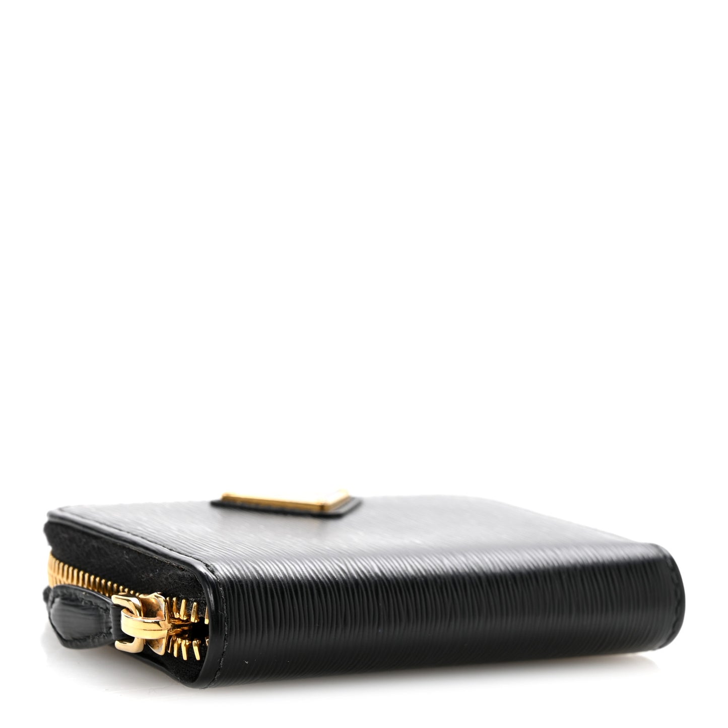 Vitello Move Triangle Logo Zip Coin Purse Black