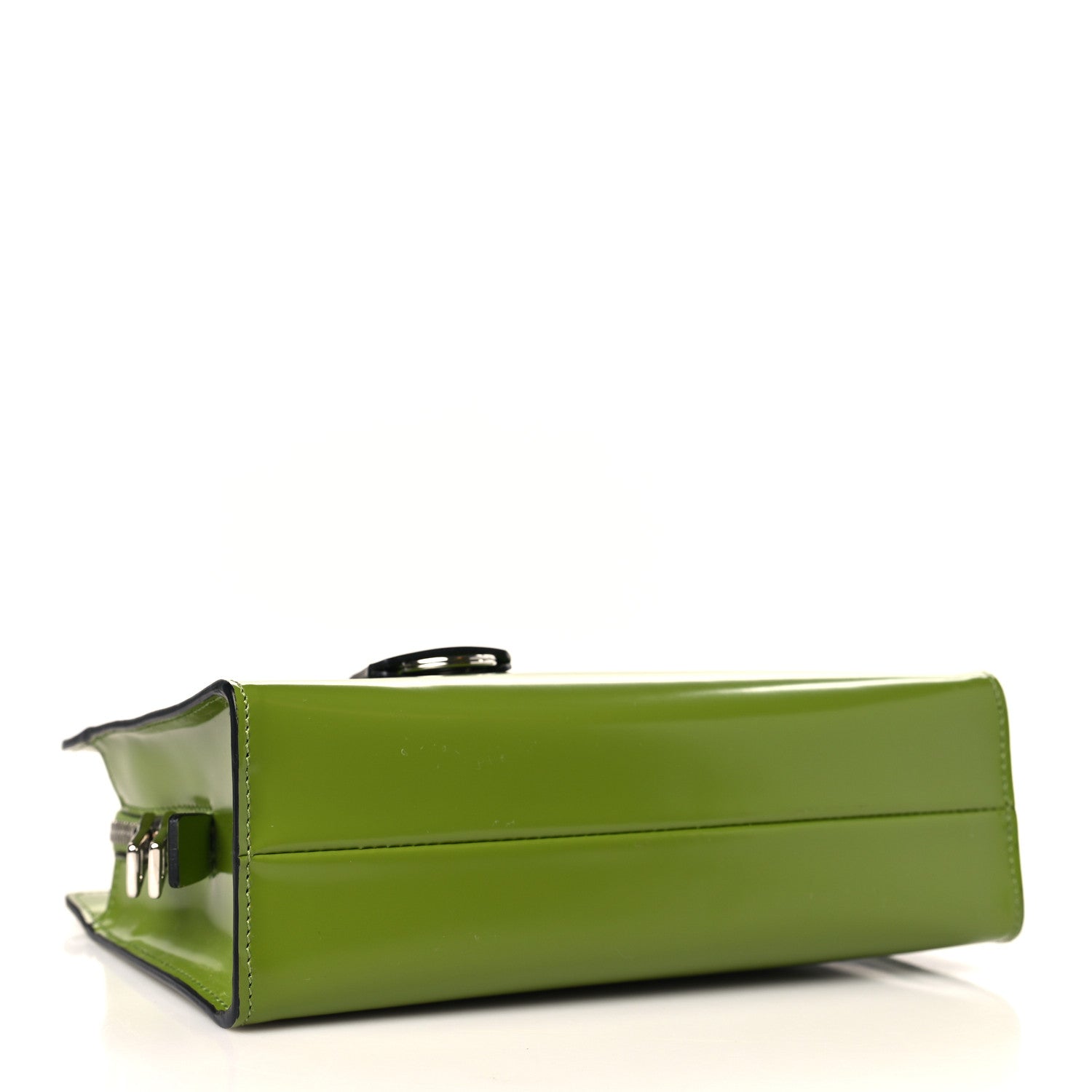 Prada Spazzolato Mini Re-Edition 1995 Double Handle Handbag Felce 4 of 8