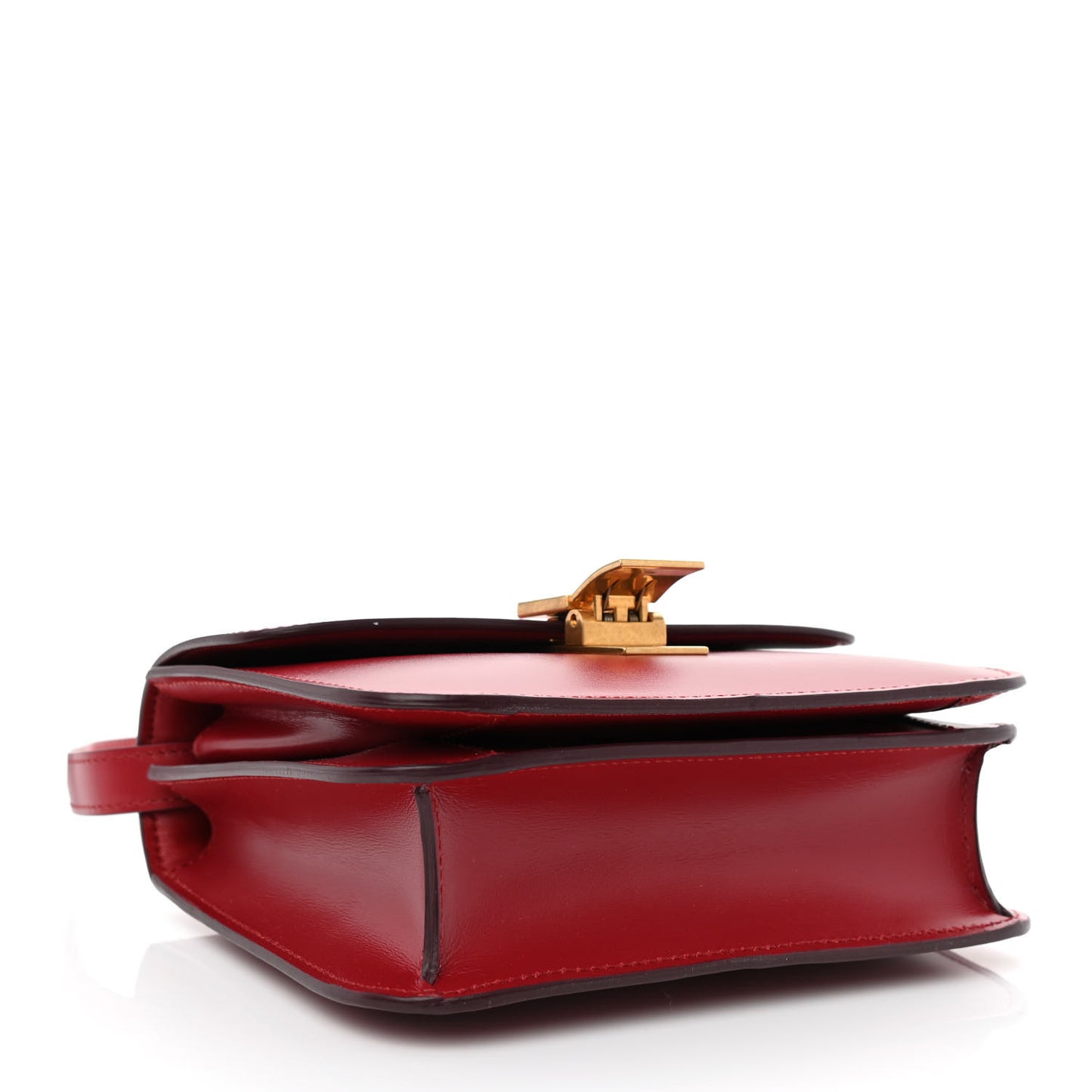 Box Calfskin Teen Classic Box Flap Bag Red