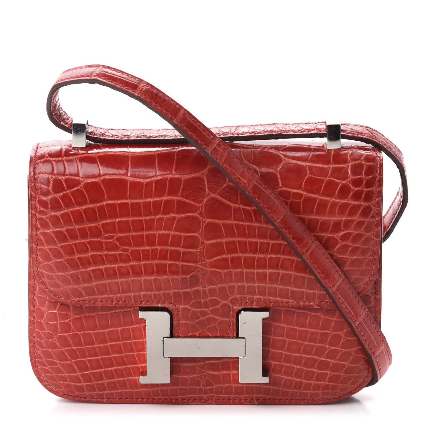 Shiny Alligator Micro Constance 14 Bougainvillea