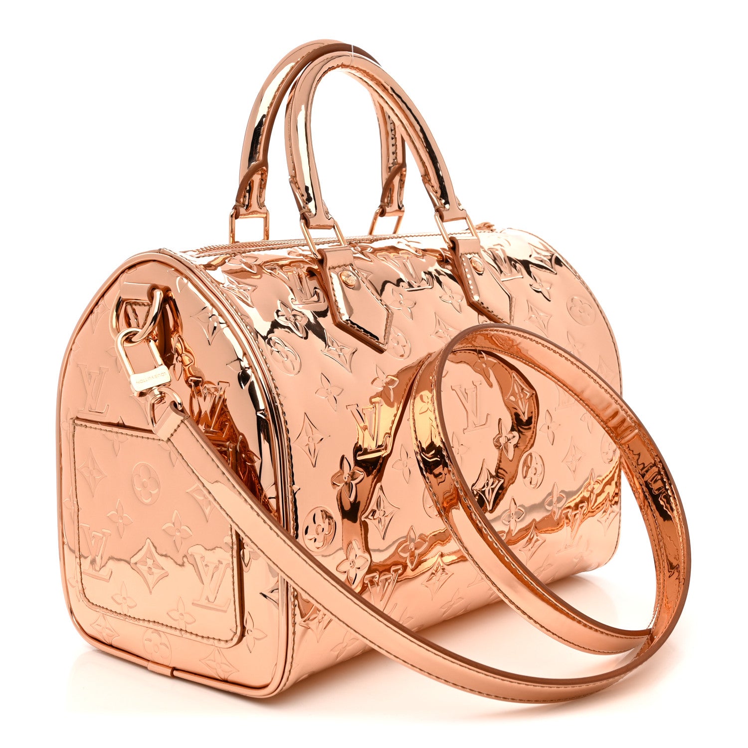 Louis Vuitton Monogram Miroir Speedy Bandouliere 25 Copper 3 of 9