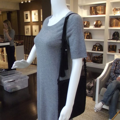 Prada Suede Scamosciato Tassel Bag Nero 2 of 11