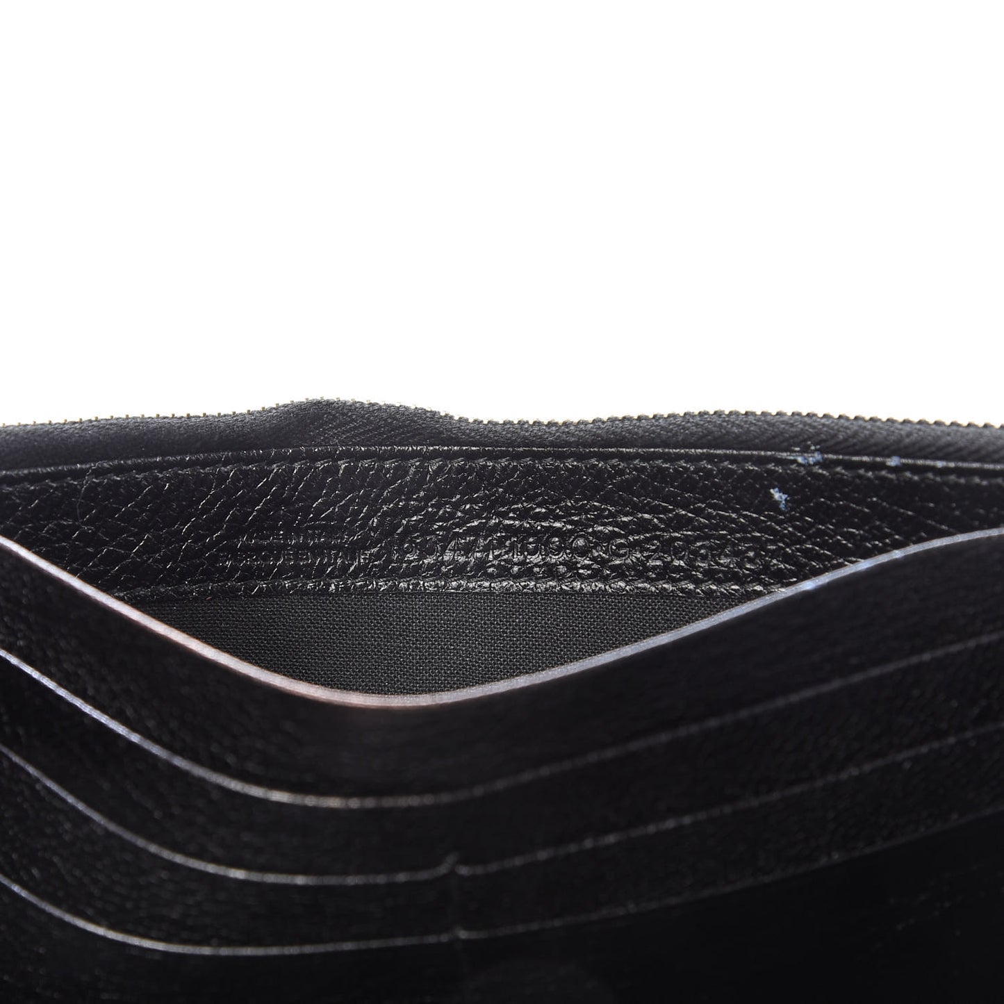 Chevre Gold Metallic Edge Hardware Money Wallet Black