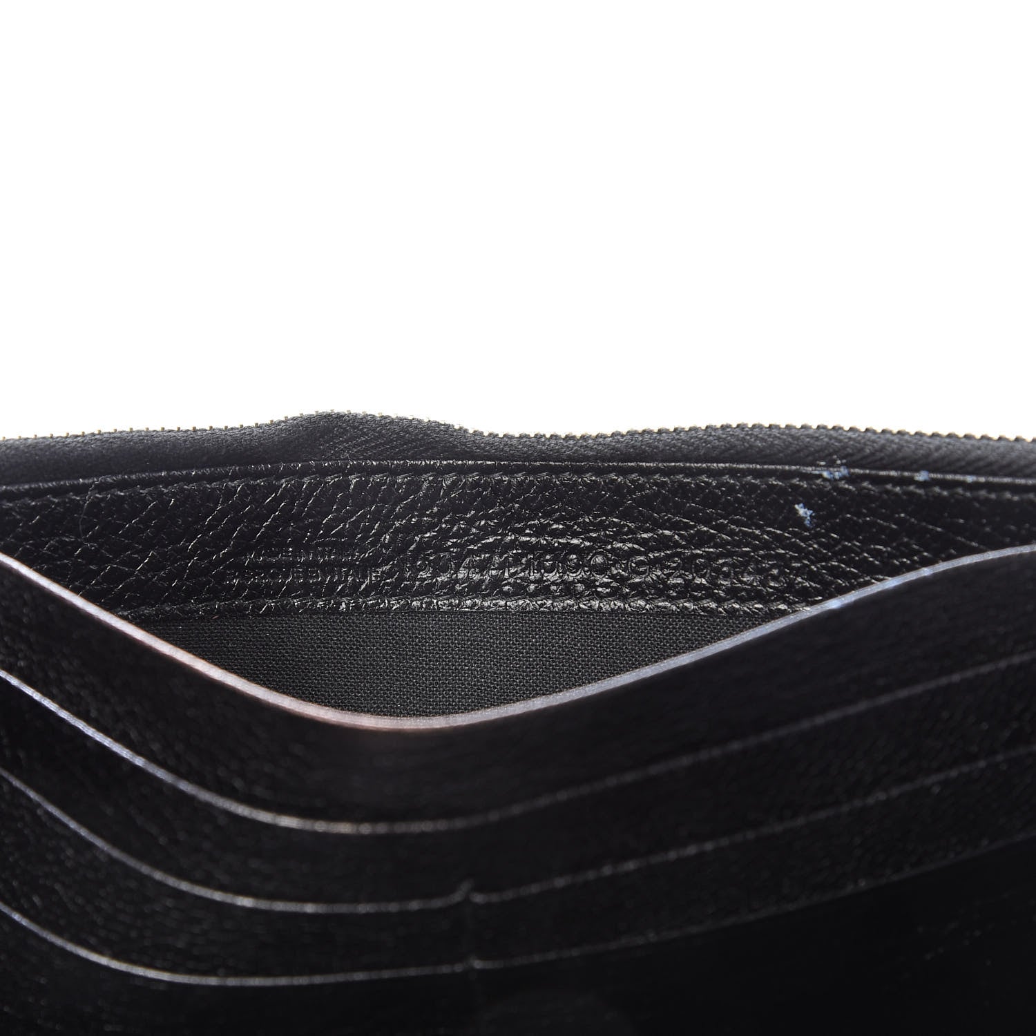 Balenciaga Chevre Gold Metallic Edge Hardware Money Wallet Black 8 of 8