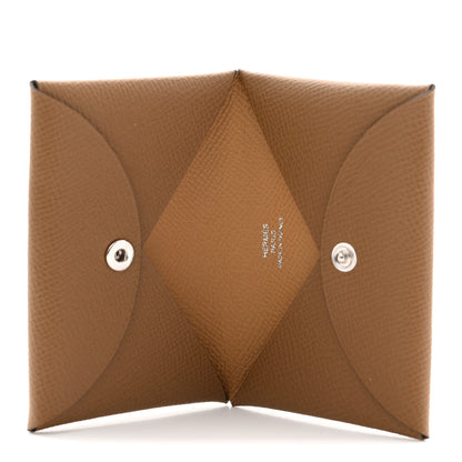 Hermes Epsom Verso Calvi Card Case Alezan Biscuit 5 of 8