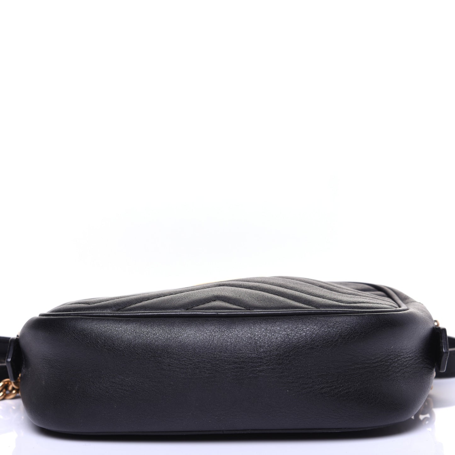 Calfskin Matelasse Mini GG Marmont Chain Shoulder Bag Black