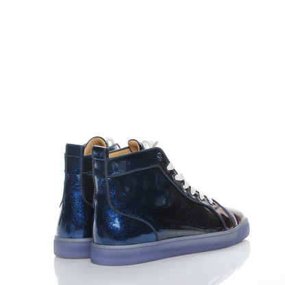 Christian Louboutin Patent Louis Orlato Degrade Sneakers 44 Red Charcoal Blue 4 of 11