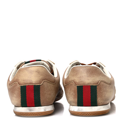 Gucci GG Monogram Suede Web Mens Shift Sneakers 9.5 Beige Brown 6 of 11
