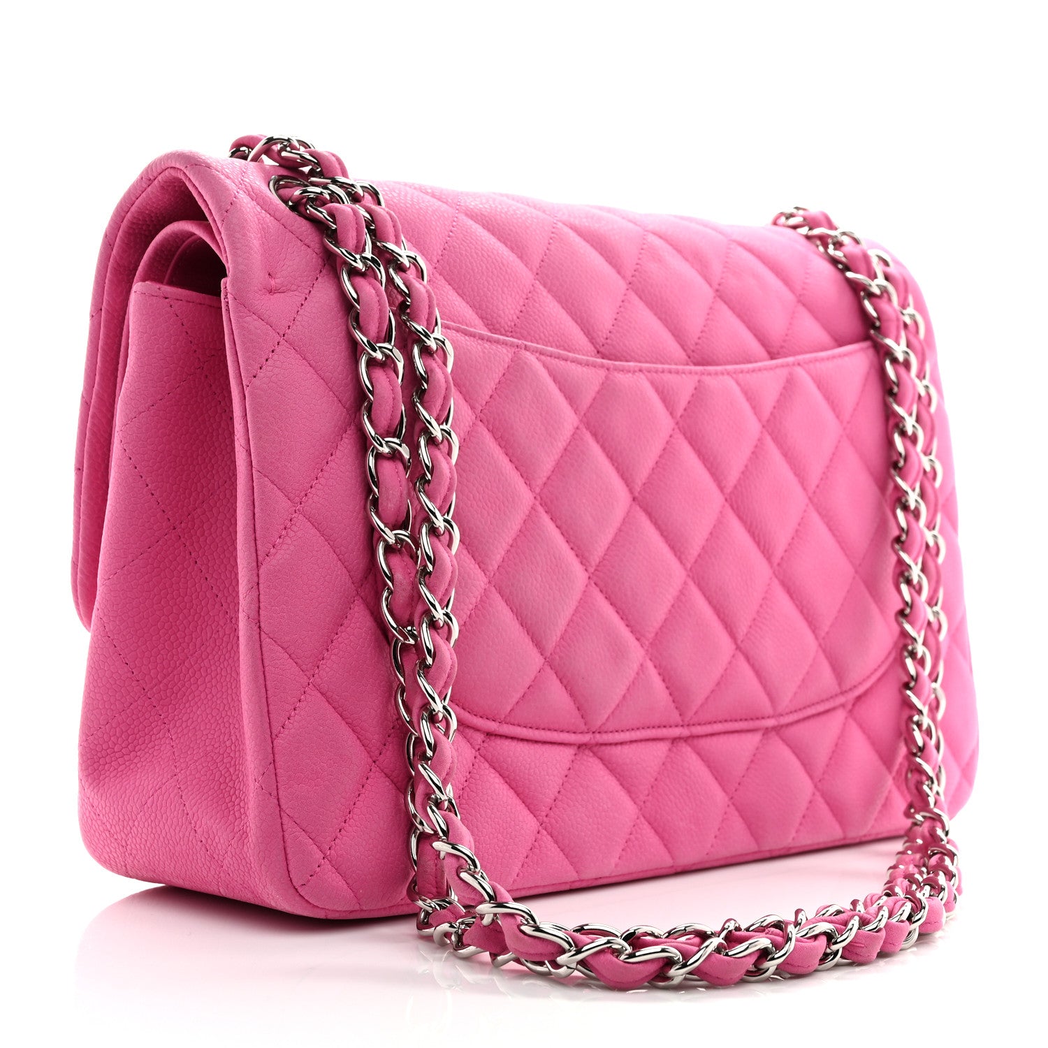 Chanel Iridescent Caviar Quilted Jumbo Double Flap Pink 3 of 10