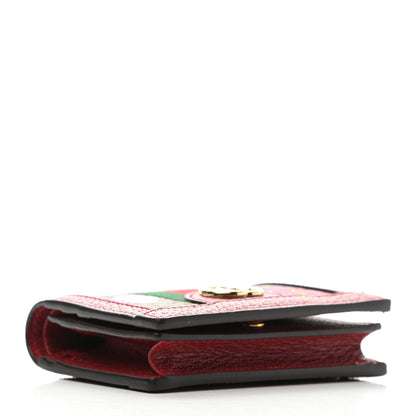 Gucci GG Supreme Monogram Flora Web Ophidia Card Case Red 4 of 8