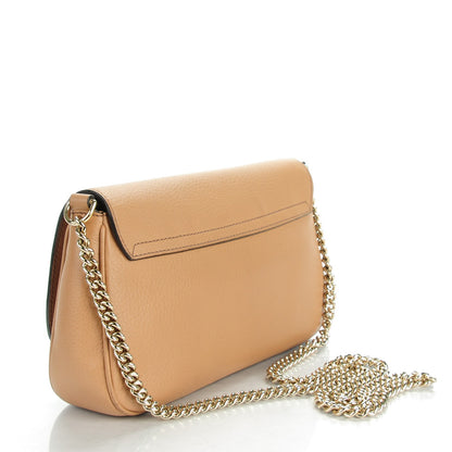 Gucci Pebbled Calfskin Medium Soho Flap Crossbody Camelia 3 of 7