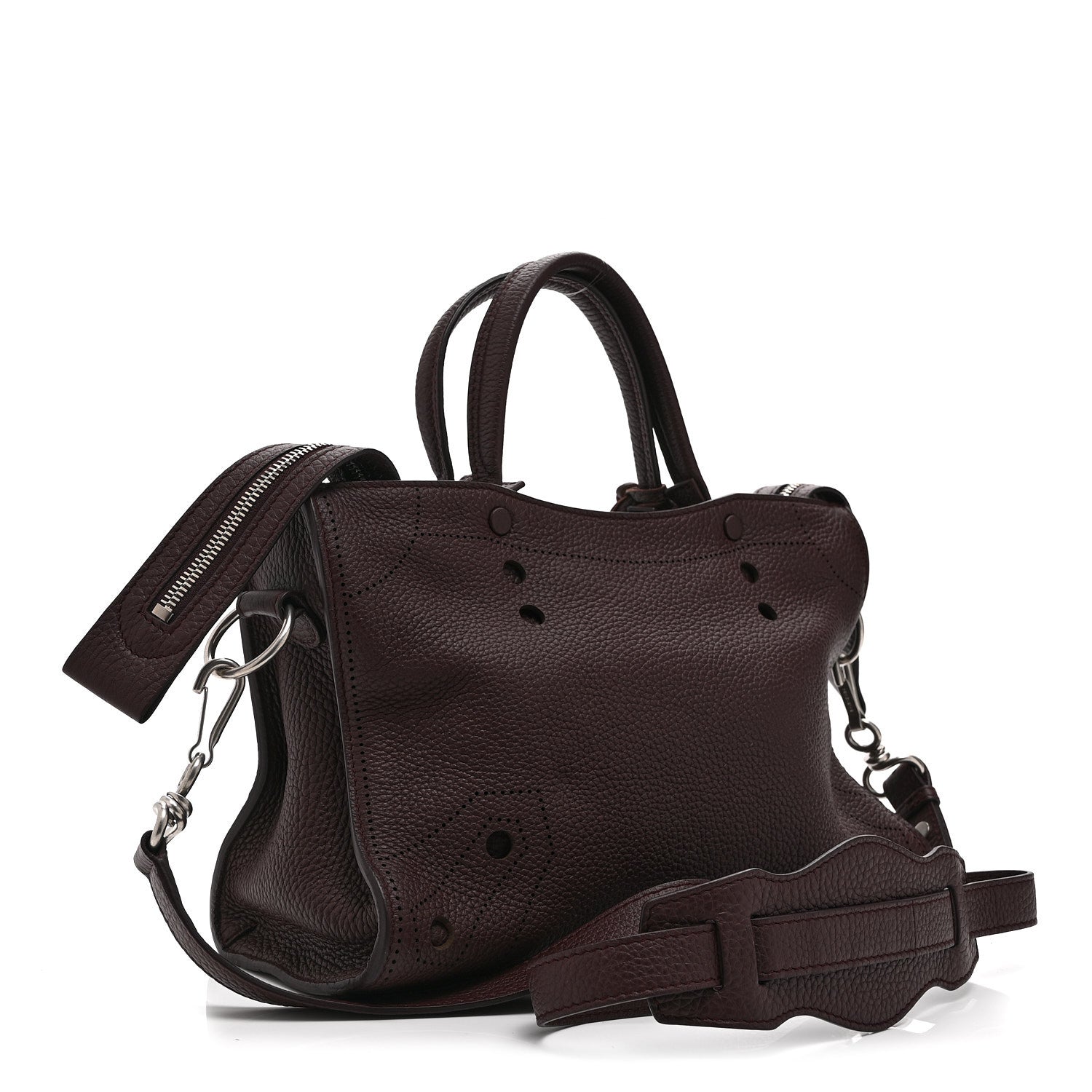 Balenciaga Veau Grana Perforated Blackout Hardware S City Rouge Acajou 4 of 11