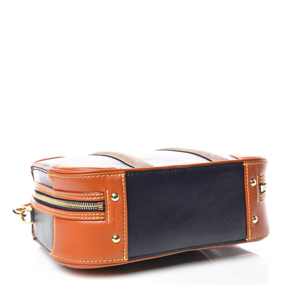 Louis Vuitton Calfskin Reverse Monogram Valisette PM Navy Caramel 4 of 12
