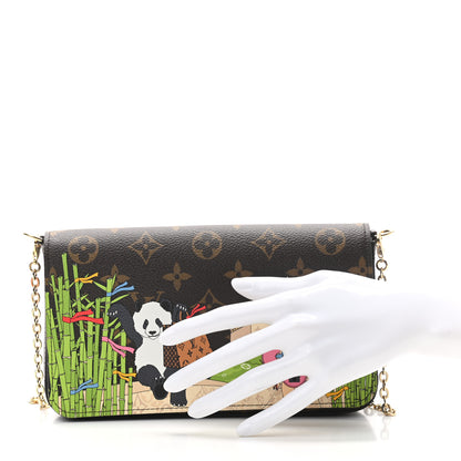 Louis Vuitton Monogram 2021 Christmas Animation China Wall Pochette Felicie Chain Wallet Myosotis Blue 2 of 7