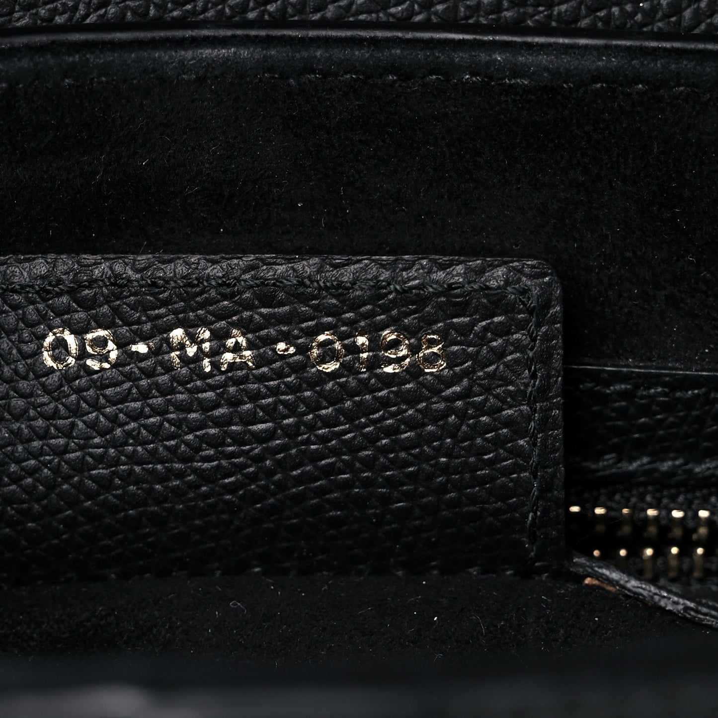 Grained Calfskin Saddle Bag Black
