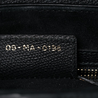 Christian Dior Grained Calfskin Saddle Bag Black 7 of 15