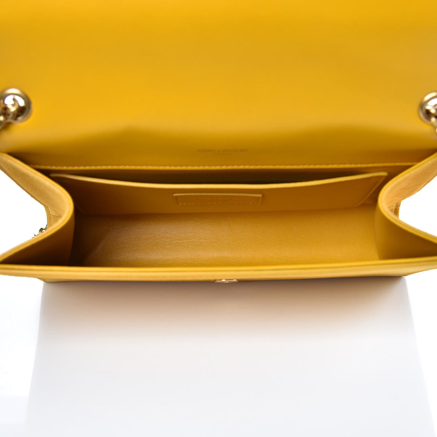 Suede Medium Classic Monogram Kate Tassel Satchel Saffron Yellow