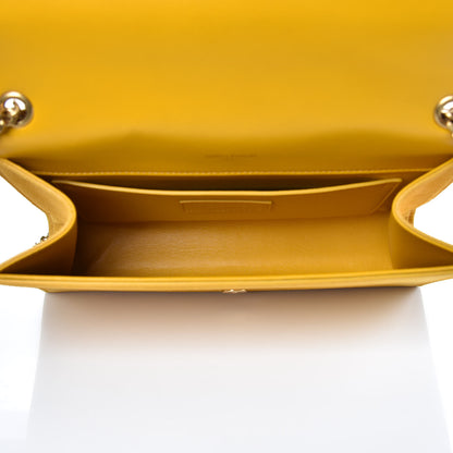 Saint Laurent Suede Medium Classic Monogram Kate Tassel Satchel Saffron Yellow 5 of 9