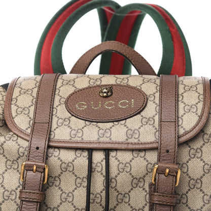 Gucci Soft GG Supreme Monogram Neo Vintage Double Buckle Backpack Beige New Acero Crop 10 of 10