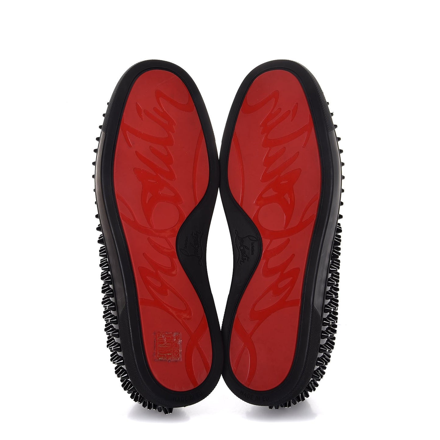 Mens Patent Spikes Galactokai Flat 40 Black