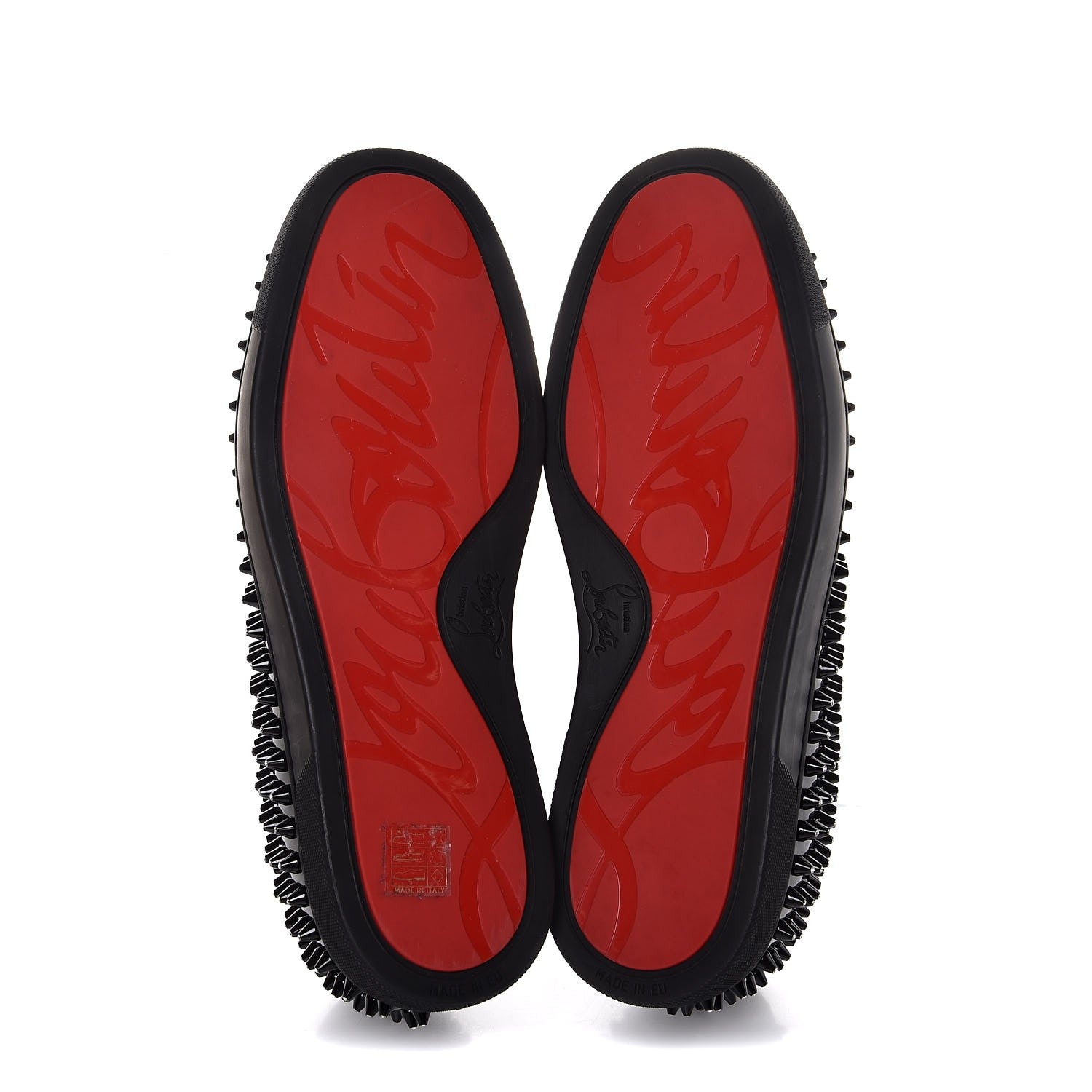 Christian Louboutin Mens Patent Spikes Galactokai Flat 40 Black 5 of 11