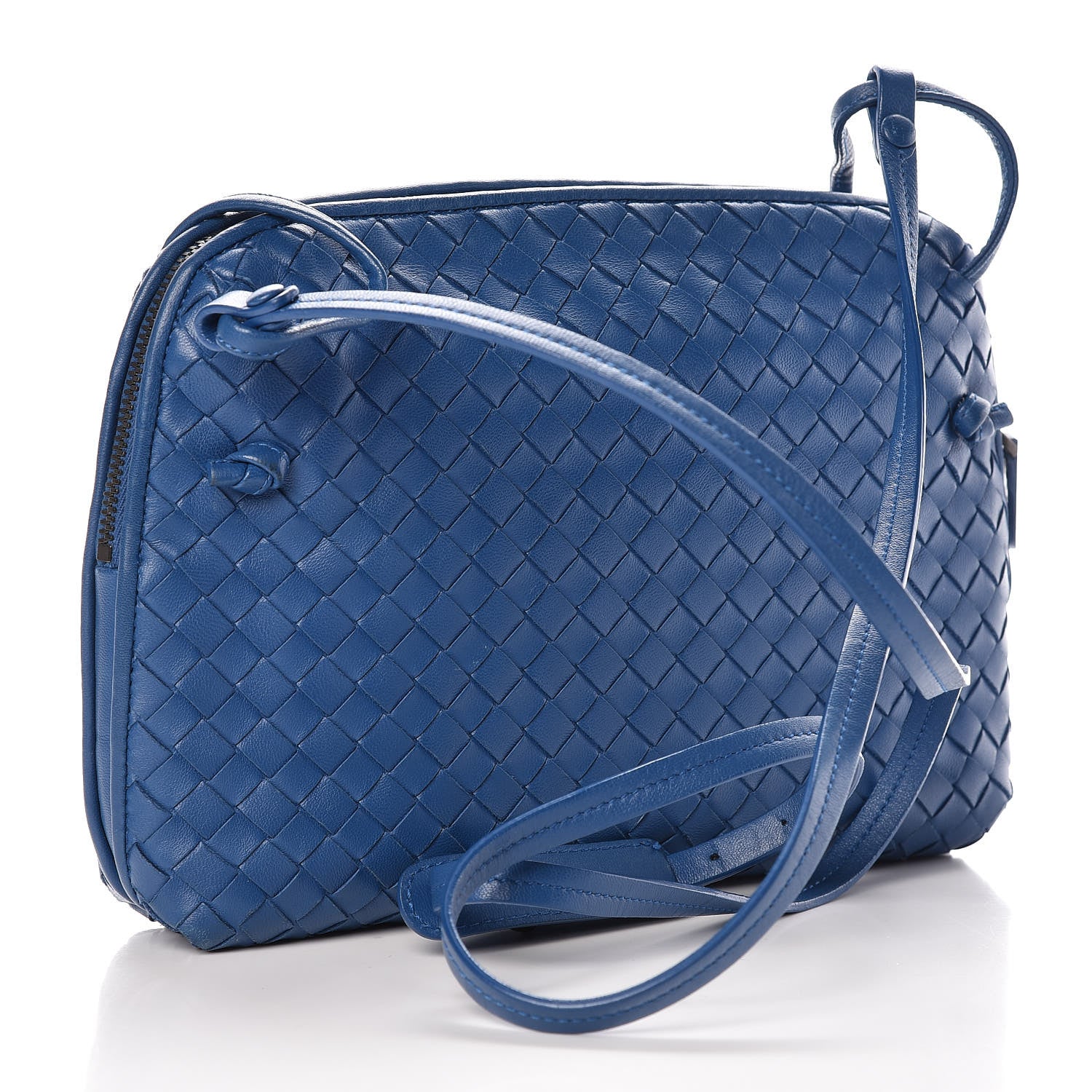 Bottega Veneta Nappa Intrecciato Pillow Crossbody Messenger Bleuette 3 of 13