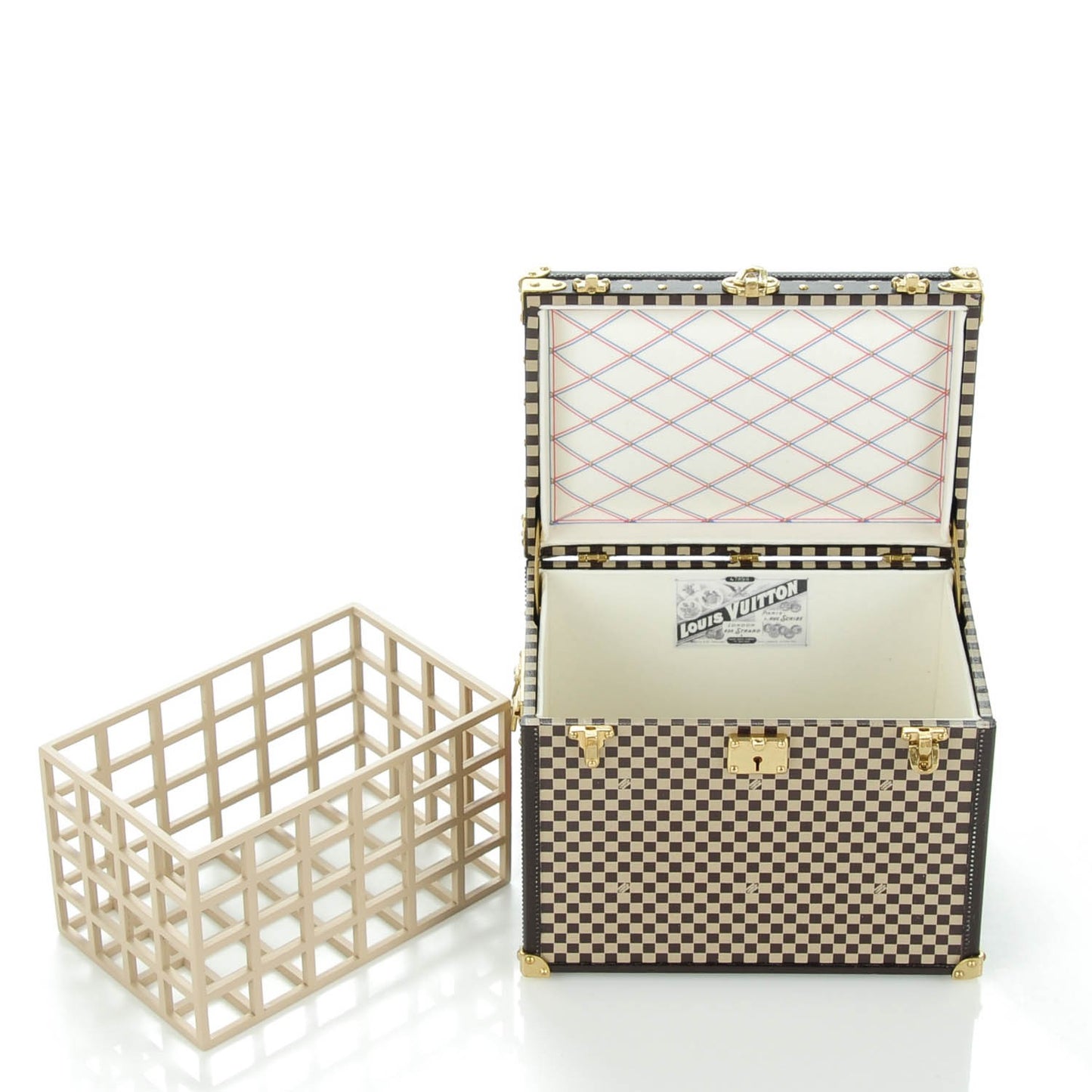 Damier 1895 Ladies Hat Trunk Mini Malle Chapeaux Jewelry Box