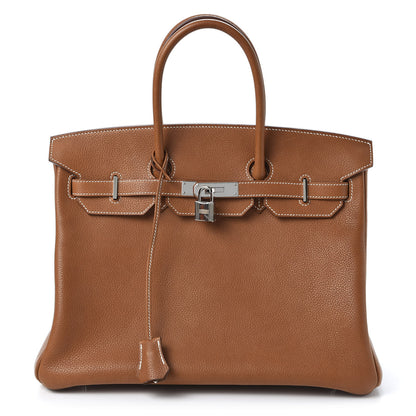 Hermes Natural Barenia Faubourg Birkin 35 Fauve 1 of 13