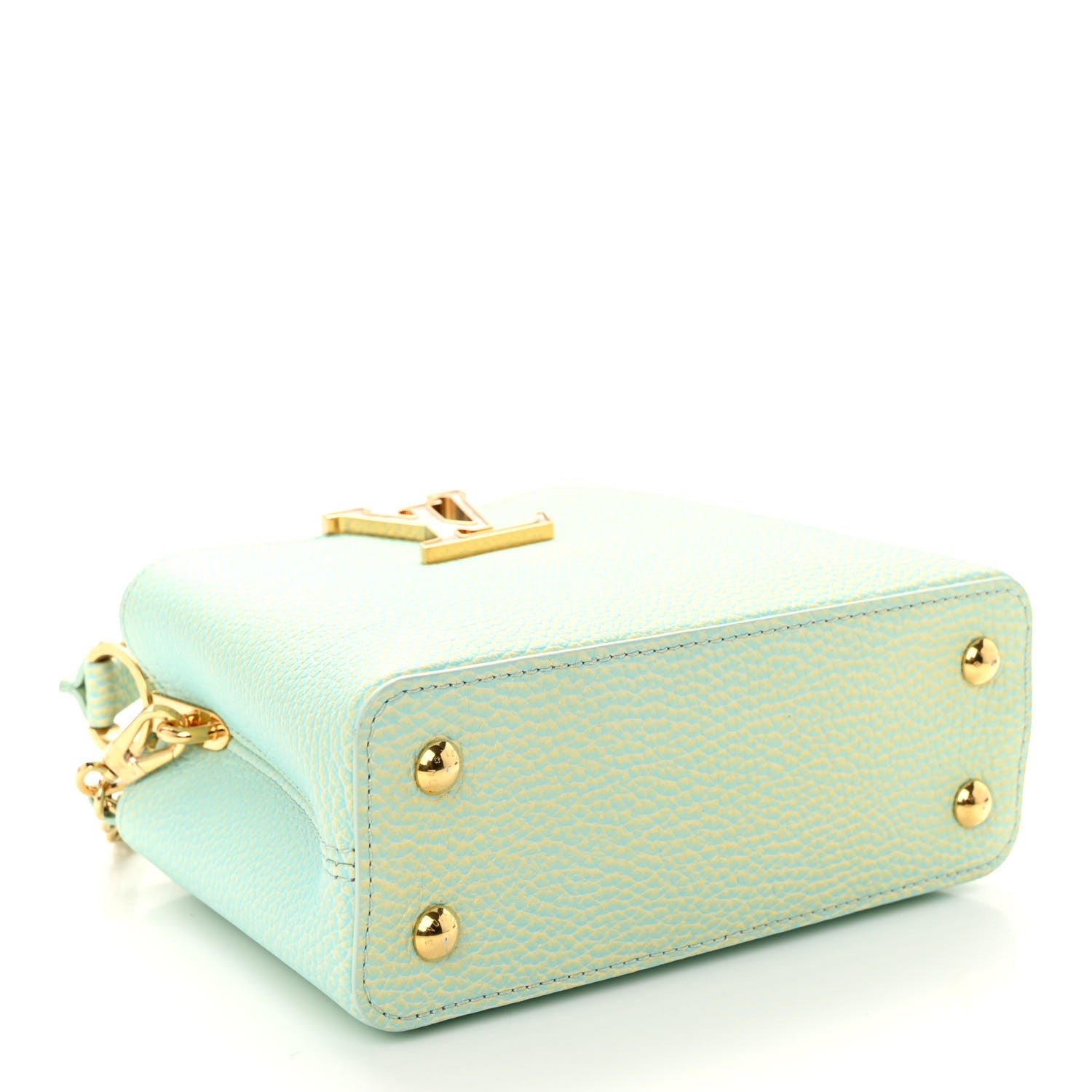 Louis Vuitton Taurillon Summer Stardust Mini Capucines Vert D'eau 4 of 9