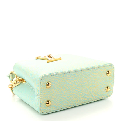 Louis Vuitton Taurillon Summer Stardust Mini Capucines Vert D'eau 4 of 9