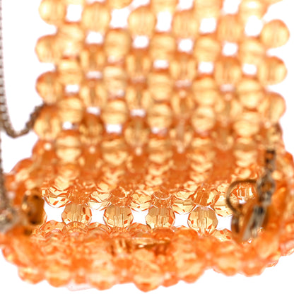 Fendi Glass Vitello King Beaded Mini Pico Baguette Charm Orange 4 of 8