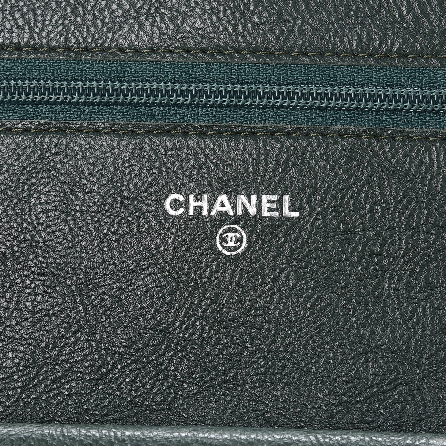 Chanel Calfskin Quilted Chain Around Boy Wallet On Chain WOC Green 6 of 10