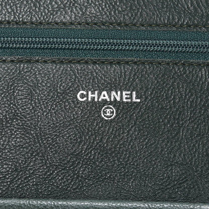 Chanel Calfskin Quilted Chain Around Boy Wallet On Chain WOC Green 6 of 10