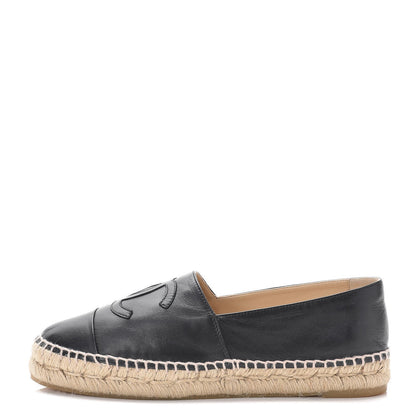 Chanel Lambskin CC Espadrilles 39 Black 1 of 10
