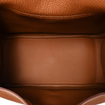 Hermes Taurillon Clemence Lindy 26 Gold 5 of 10