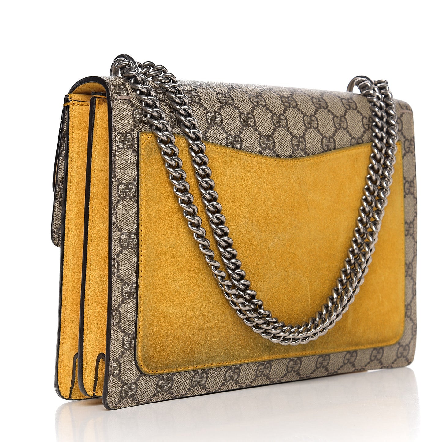 GG Supreme Monogram Medium Dionysus Shoulder Bag Yellow
