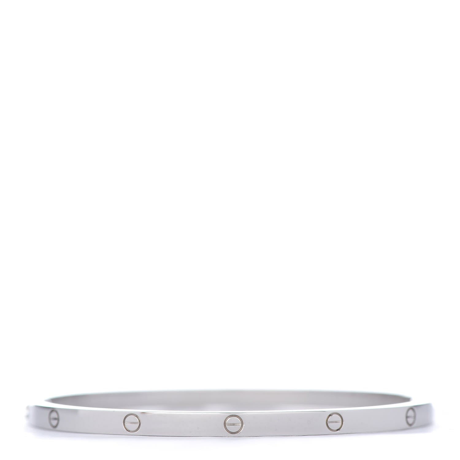 Cartier 18K White Gold Small LOVE Bracelet 18 3 of 6