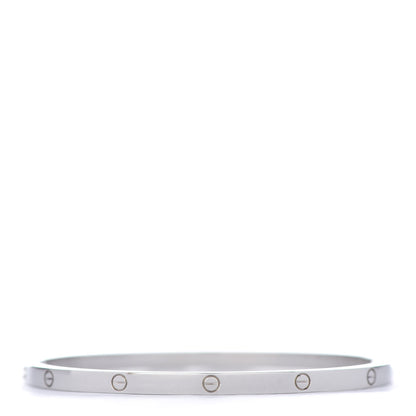 Cartier 18K White Gold Small LOVE Bracelet 18 3 of 6