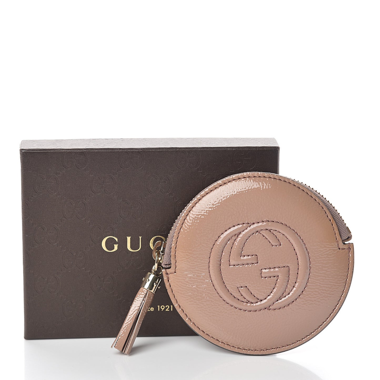 Patent Soho Round Coin Purse Dark Cipria