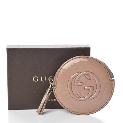 Gucci Patent Soho Round Coin Purse Dark Cipria 6 of 6