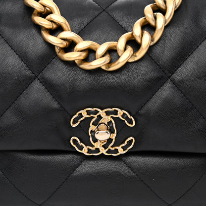 Chanel Lambskin Quilted Large Chanel 19 Flap Black 9 of 11