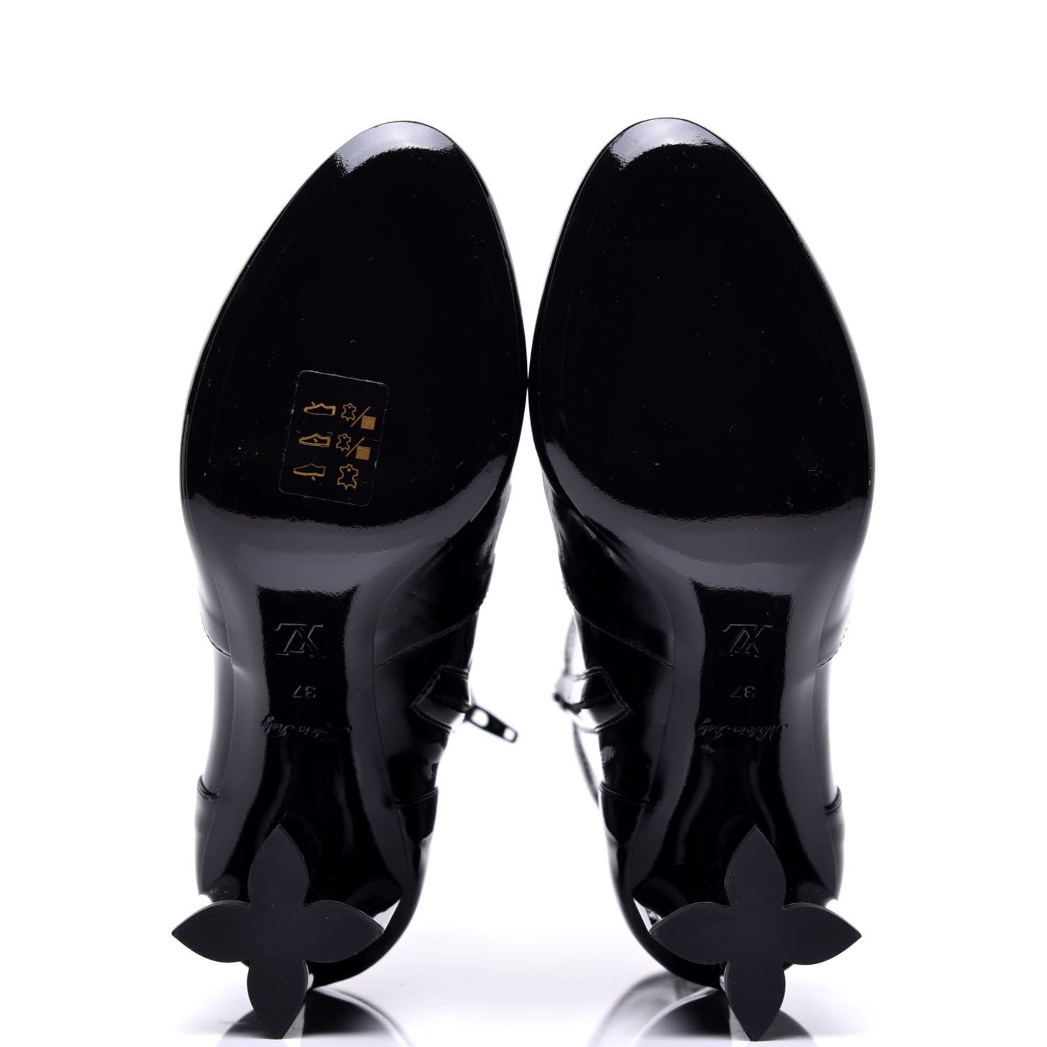 Louis Vuitton Patent Silhouette Ankle Boots 37 Black 6 of 8