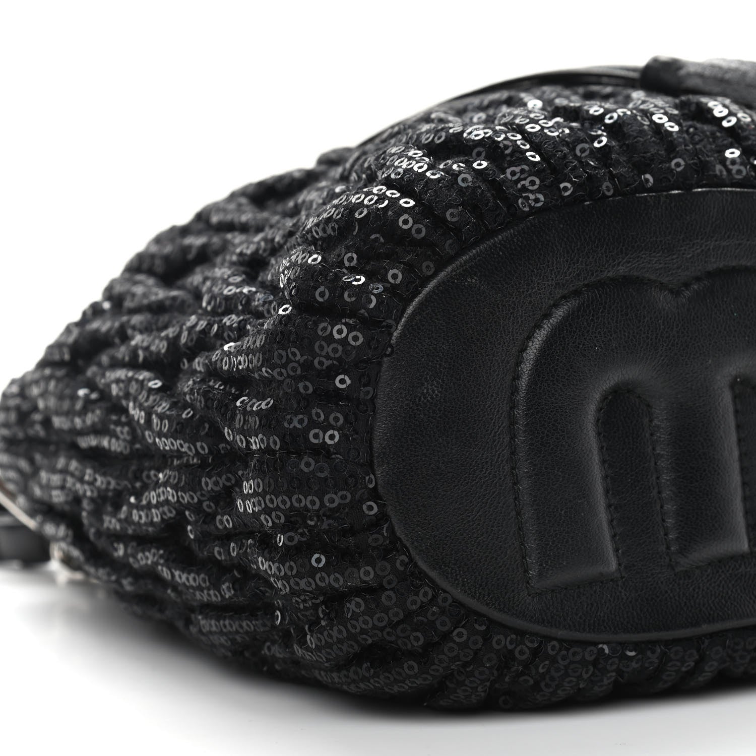Miu Miu Paillettes Mate Bucket Bag Black 9 of 11