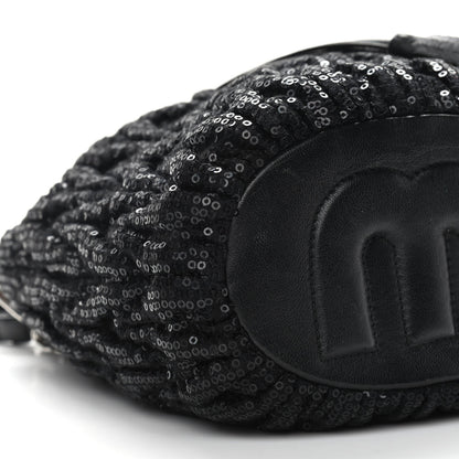 Miu Miu Paillettes Mate Bucket Bag Black 9 of 11