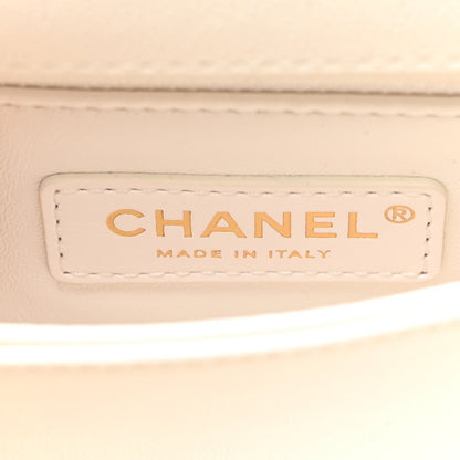Chanel Caviar Quilted Mini Coco Handle Flap White 6 of 10